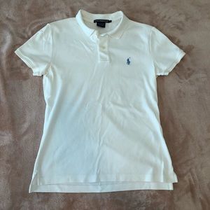 Polo Ralph Lauren white collared shirt
